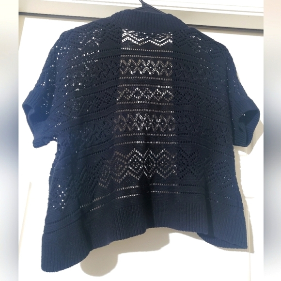 Croft & Barrow Short Sleeve Knit Black Sweater - Sz Large Petite (LP) - Picture 2 of 5